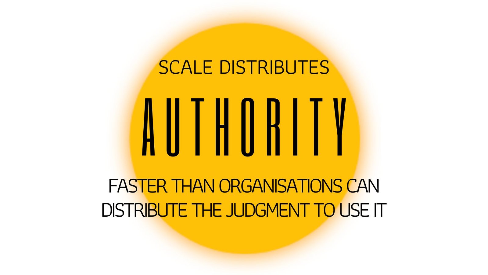 SCALE DISTRIBUTES AUTHORITY FASTER THAN ORGANISATIONS CAN DISTRIBUTE THE JUDGMENT TO USE IT